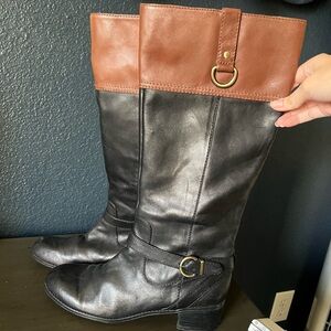 Bandolino Black and Brown Heeled Boots